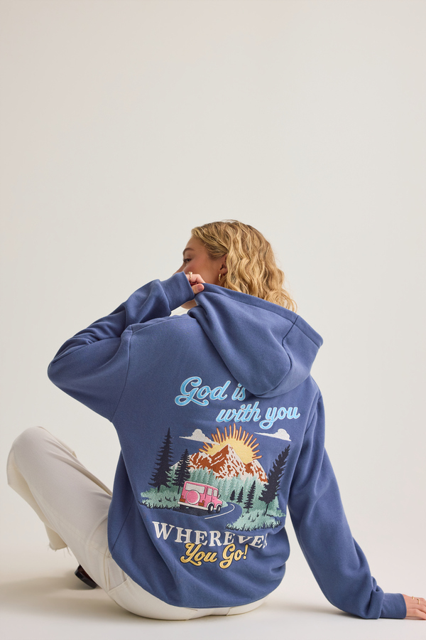 God Is With You Vintage Hoodie Detail 2 - Altar'd State