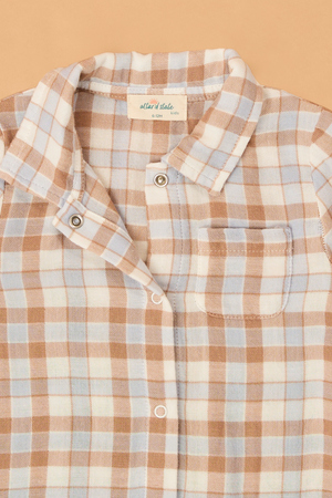 Western Plaid Polo Romper - Altar'd State