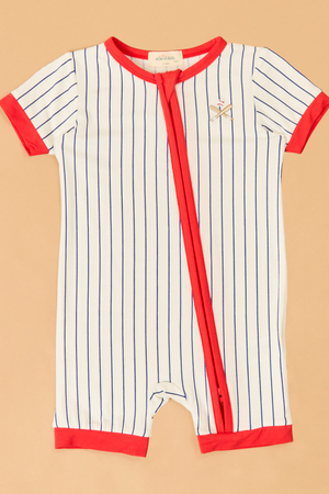 Batters Up Baseball Zip Shortall - Altar'd State - 