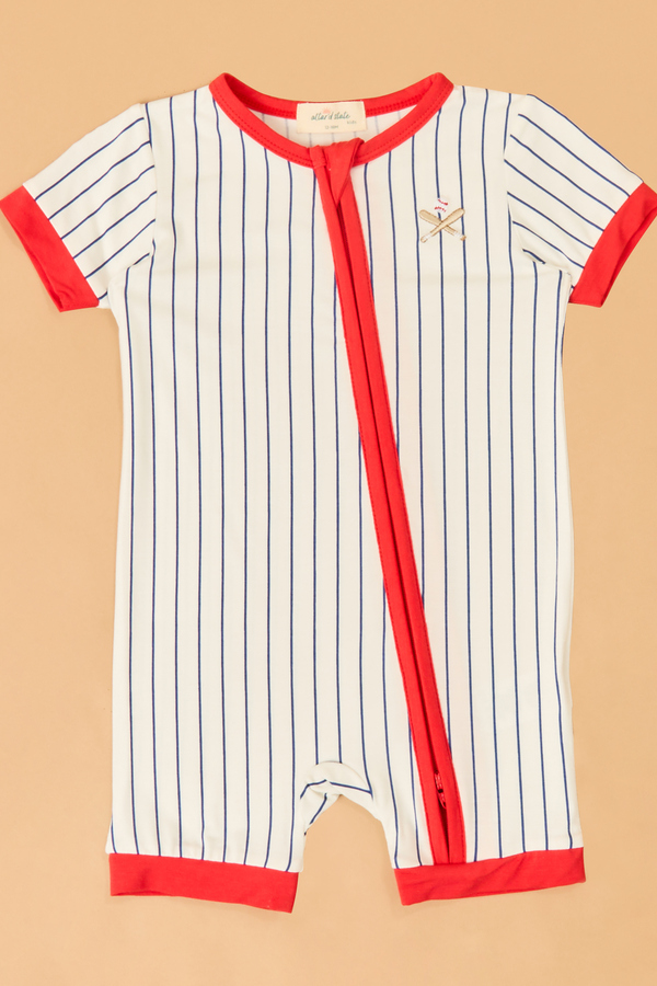 Batters Up Baseball Zip Shortall - Altar'd State