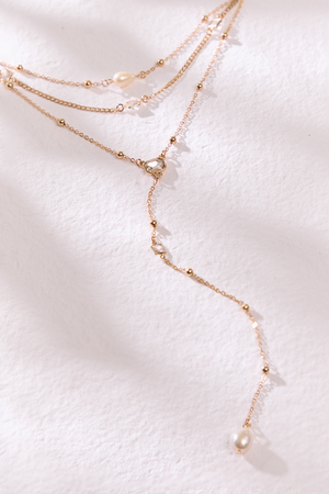 Triple Layer Pearl Necklace - Altar'd State - 