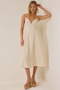 Sirena Beaded Linen Dress - Altar'd State