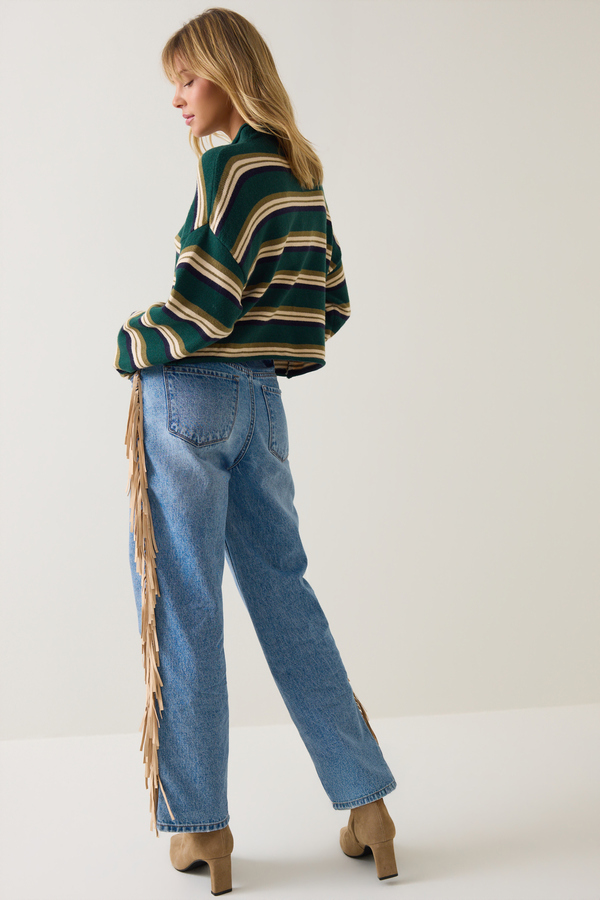 Emi Stripe Cardigan Detail 6 - Altar'd State