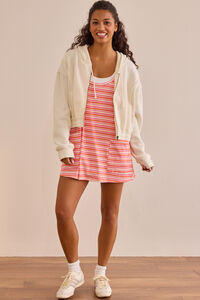Hang Tough Striped Mini Dress Detail 5 - Altar'd State
