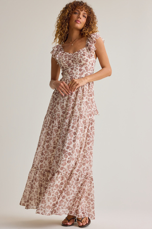 Julie Adeline Floral Ruffle Maxi Dress - Altar'd State - 