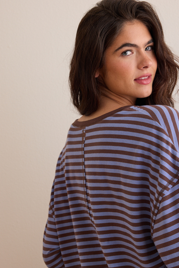 Inspire Stripe Boxy Tee Detail 5 - Altar'd State
