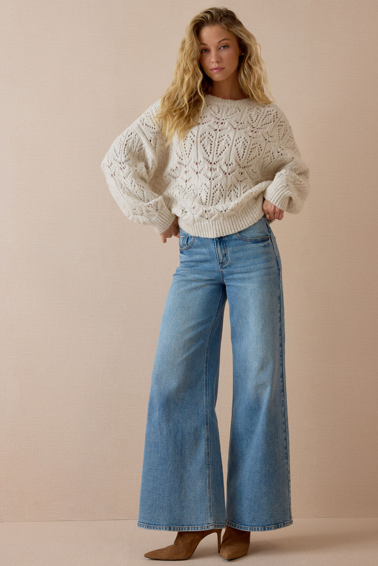 Fia Oversized Pointelle Crew