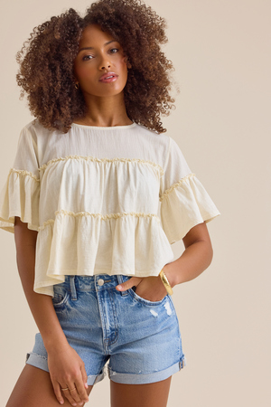 Calliope Tiered Babydoll Top - Altar'd State - 
