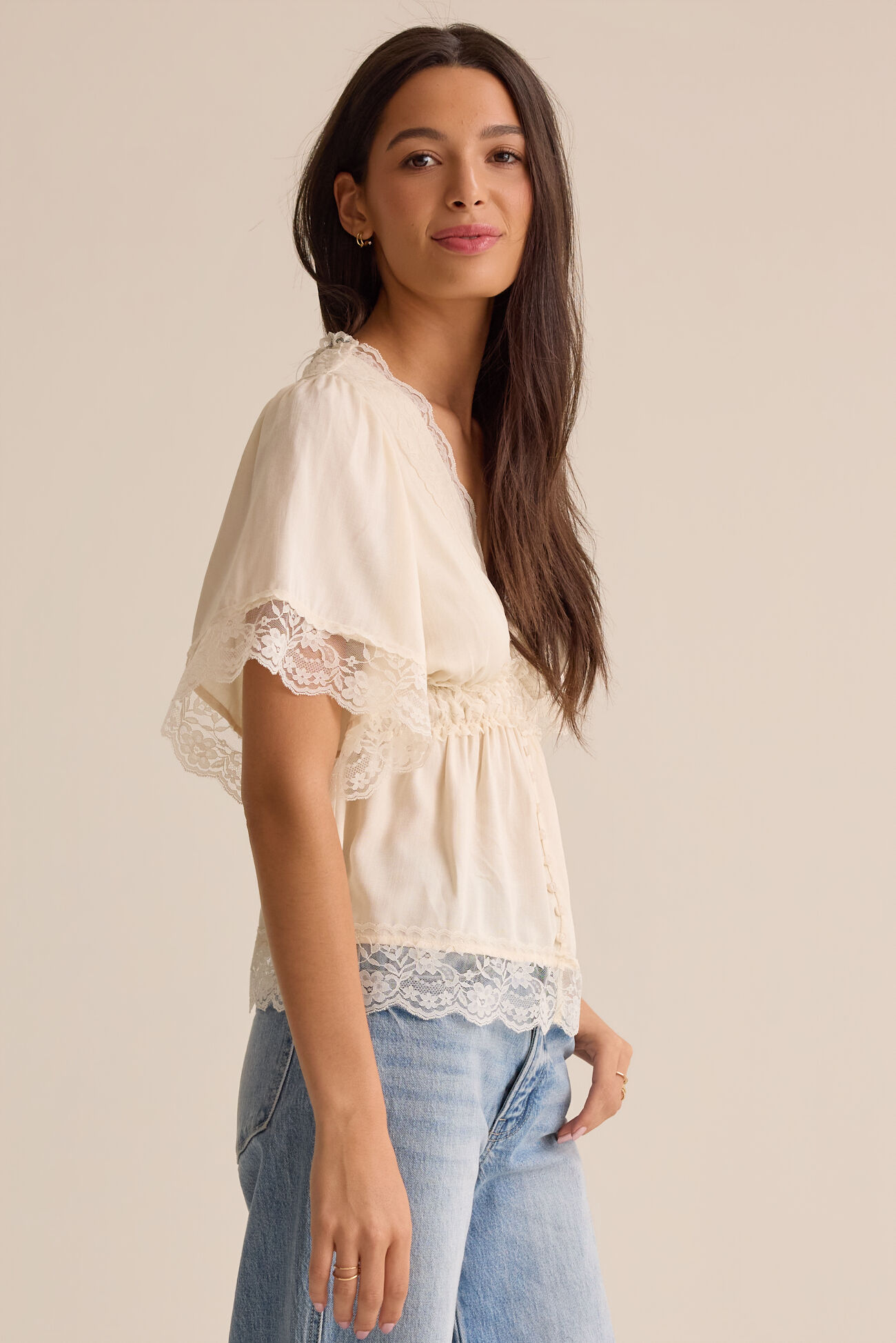 Evanelle Lace Babydoll Top