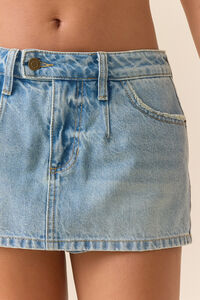 Taytum Low Rise Denim Mini Skort Detail 2 - Altar'd State