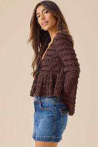 Livvy Ruffle Tie Front Top Detail 3 - Altar'd State
