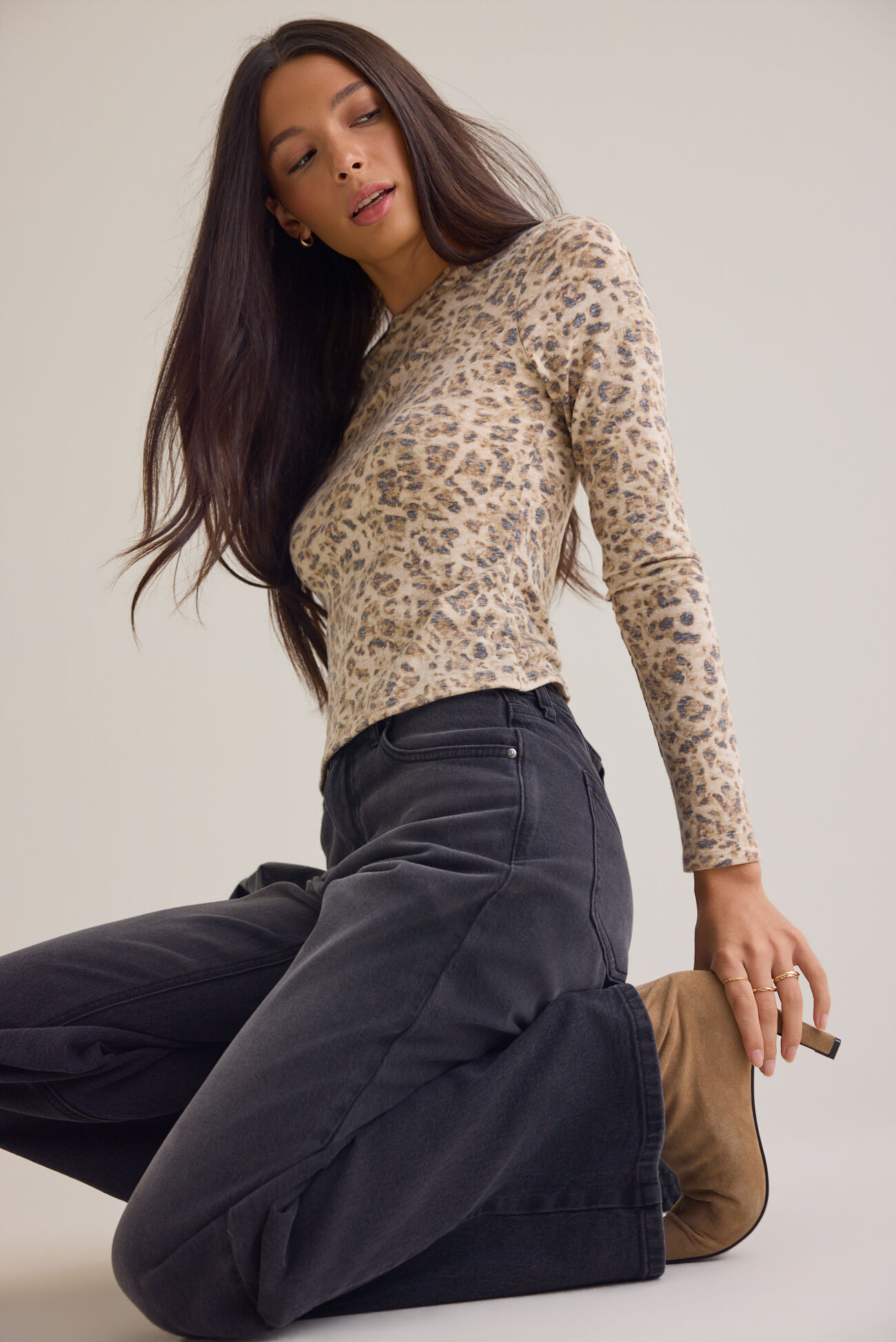 Roxy Leopard Fitted Top