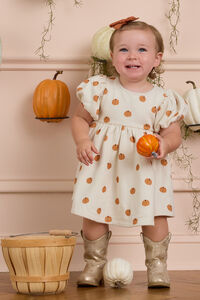 Sweet Squash Puff Sleeve Baby Dress Detail 5 - Altar'd State