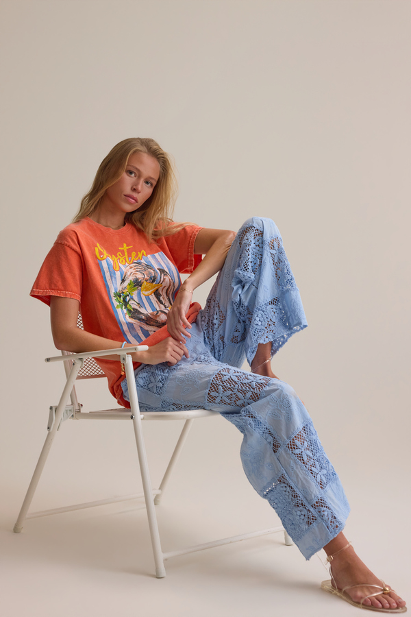 Oyster Club Oversized Tee Detail 3 - Altar'd State