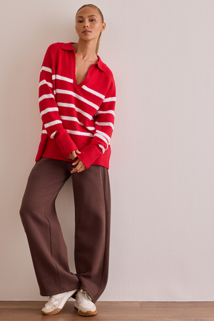 Row Collared Pullover - Altar'd State - 