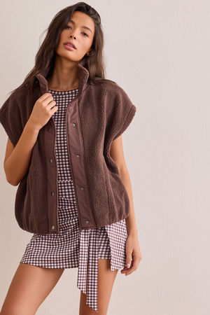 Rally Sherpa Button Vest - Altar'd State
