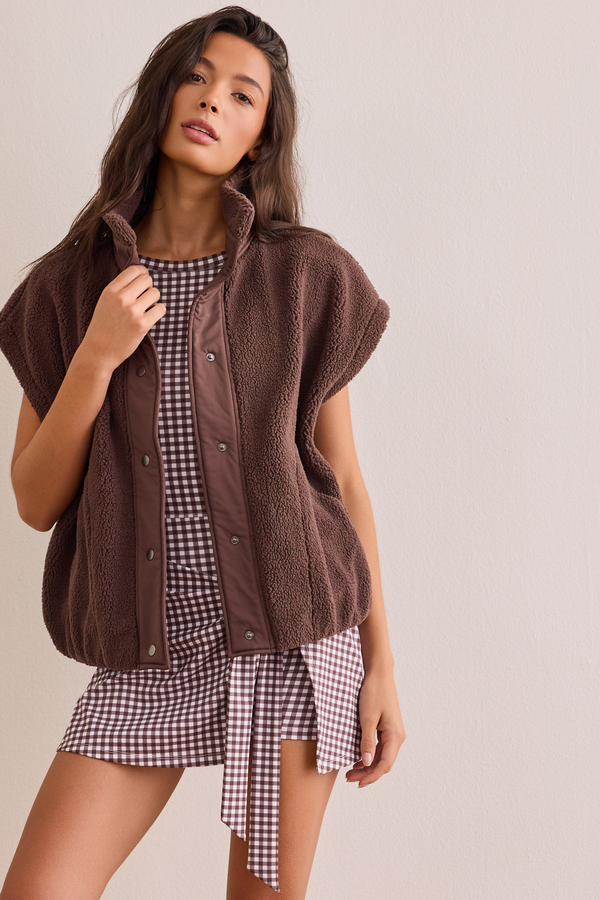 Rally Sherpa Button Vest - Altar'd State