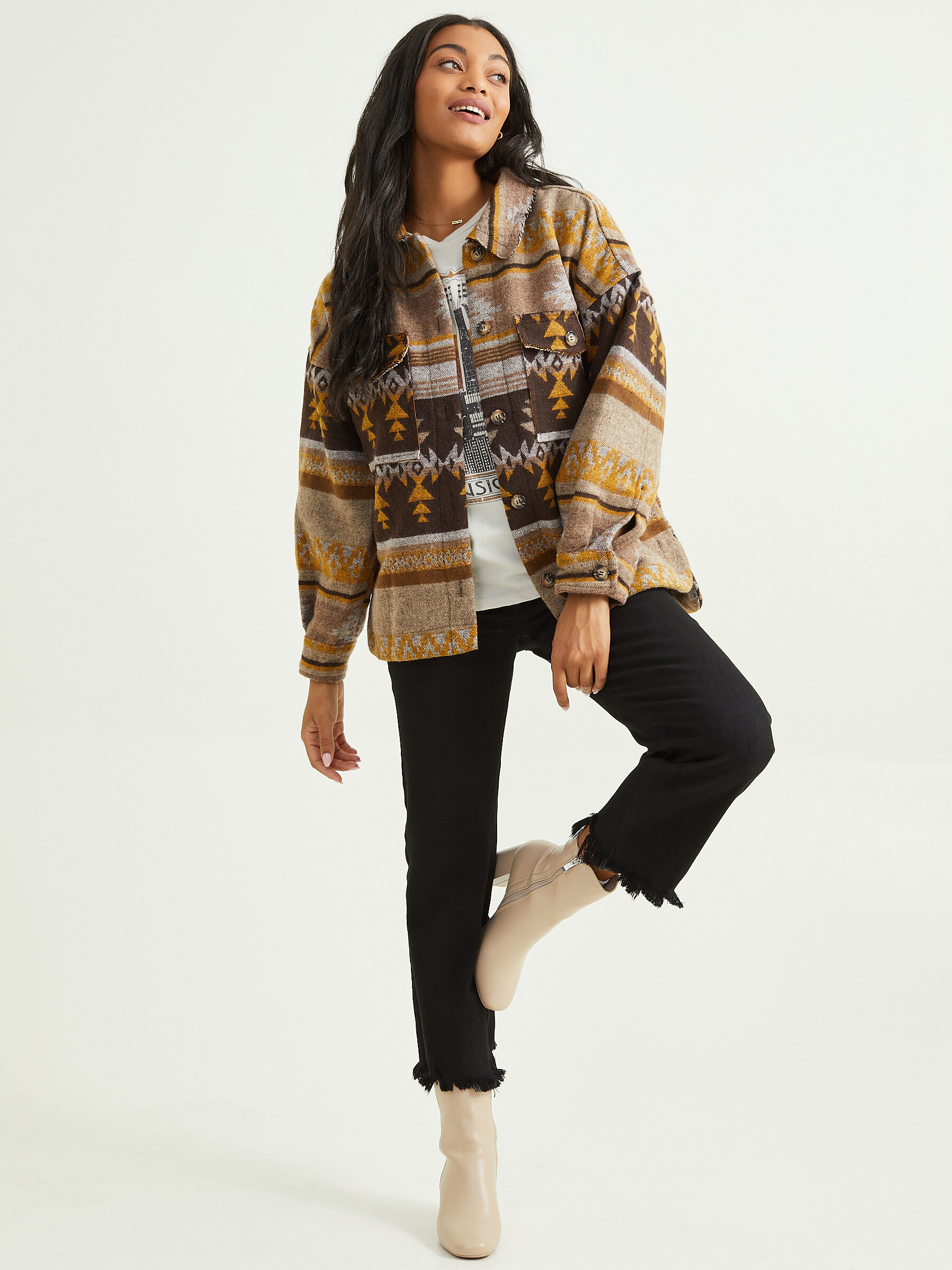 Kaylee Aztec Shacket | Altar'd State