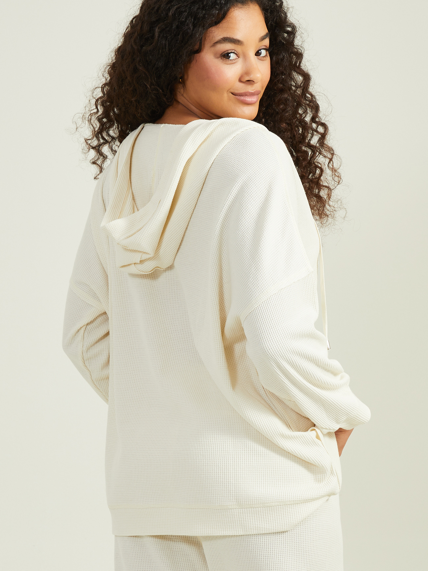 Chill Cream Oversized Thermal Hoodie