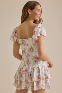 Pettra Floral Mini Dress Detail 4 - Altar'd State