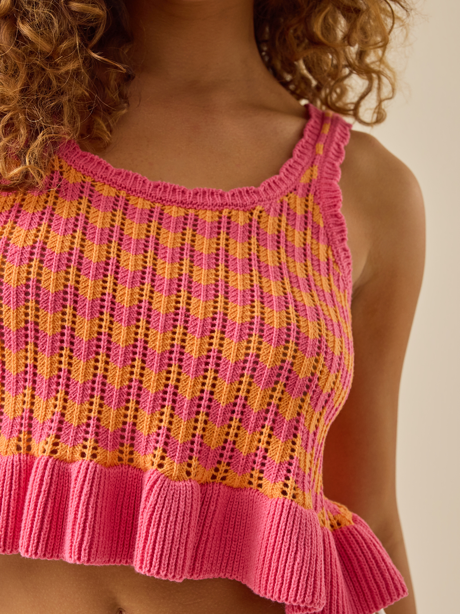 Violet Striped Sweater Tank in Orange | Altar'd State