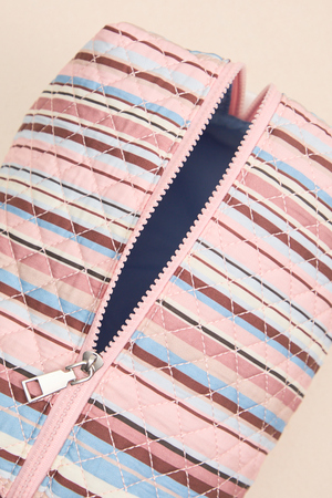 Sims Stripe Quilted Makeup Bag - Altar'd State - 