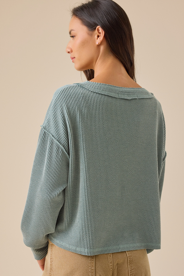 Layne Ribbed Top Detail 5 - Altar'd State