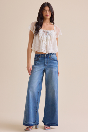 Camillia Lace Bib Top - Altar'd State - 