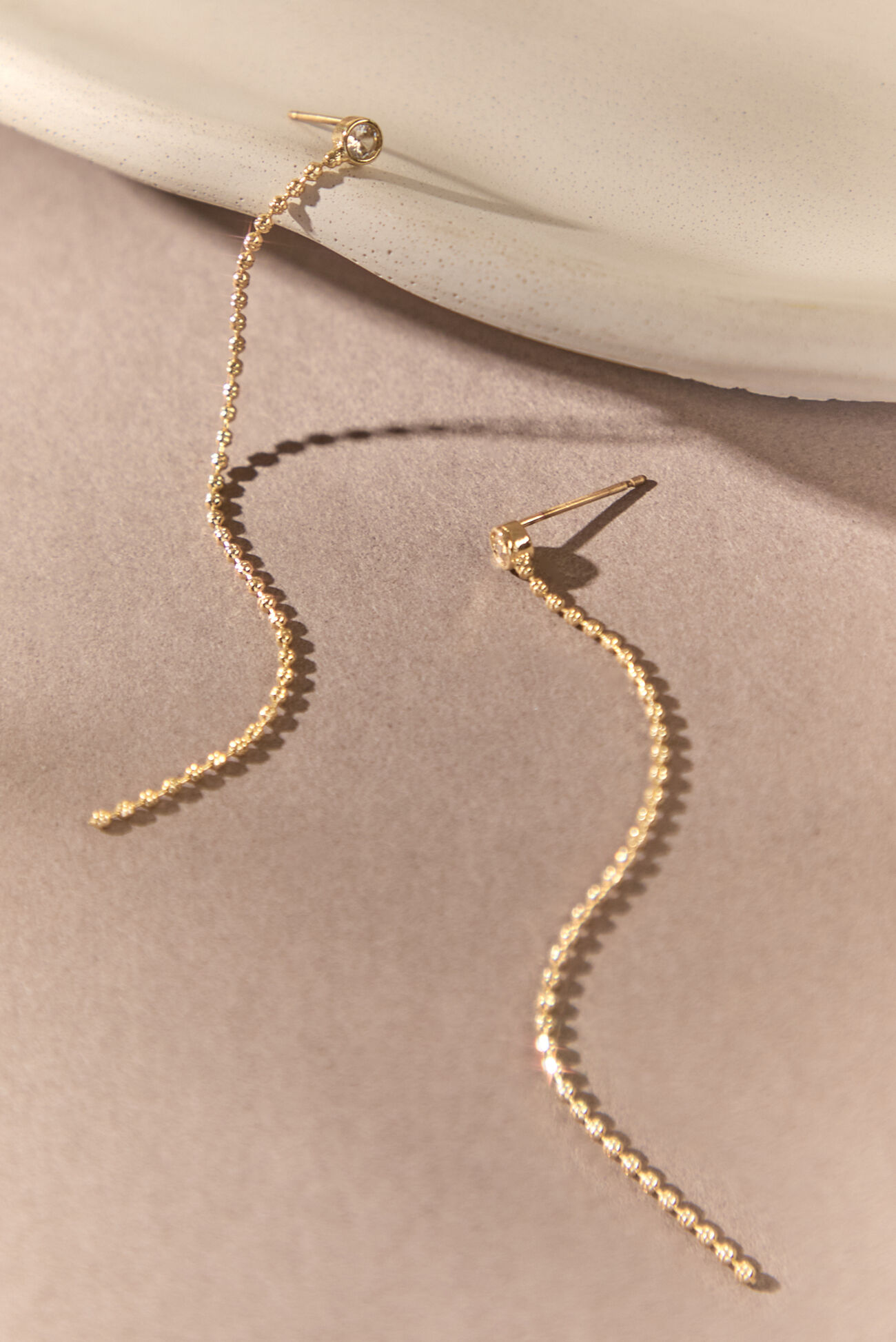 Clara Golden Dangle Earrings