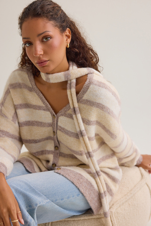 Amorette Striped Cardigan - Altar'd State - 