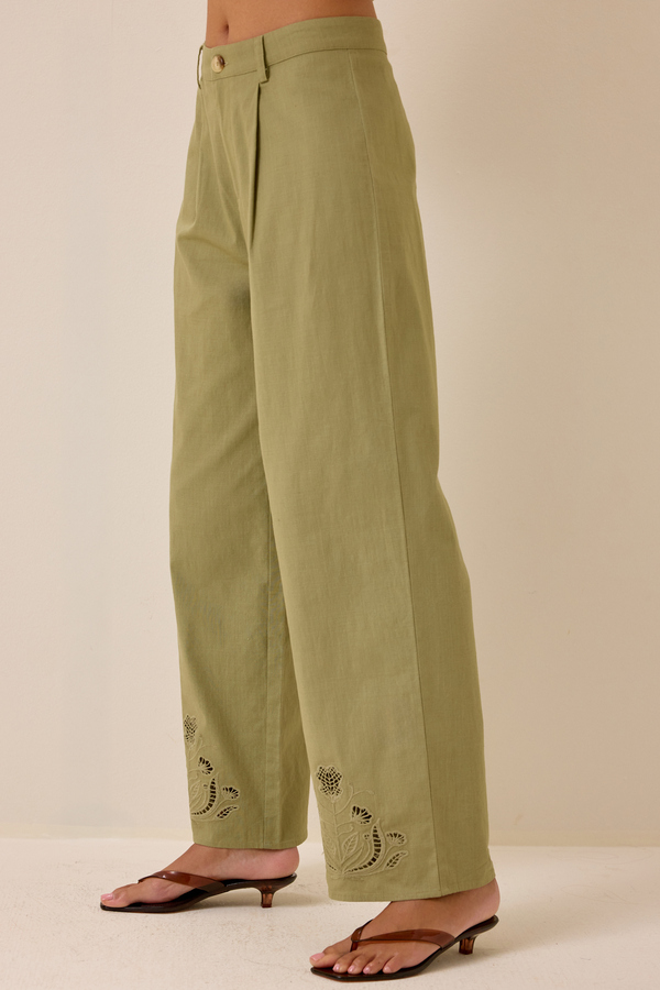 Paloma Embroidered Pant Detail 3 - Altar'd State