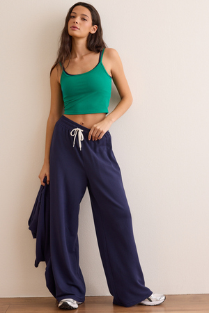 Trackline Wide Leg Pants - Altar'd State - 