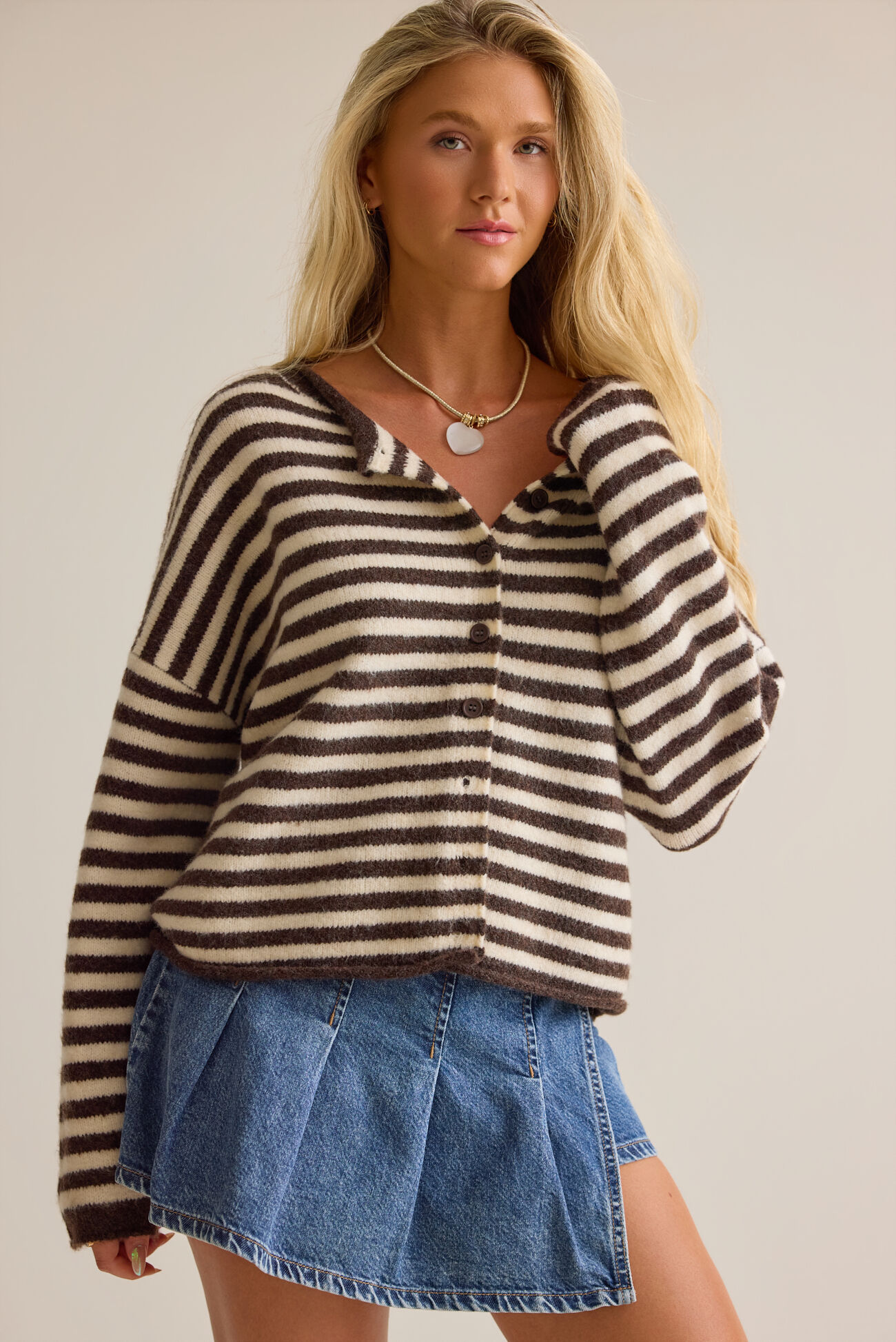 Madeline Striped Cardigan