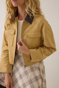 Sarah Suede Collar Trucker Jacket Detail 3 - Altar'd State