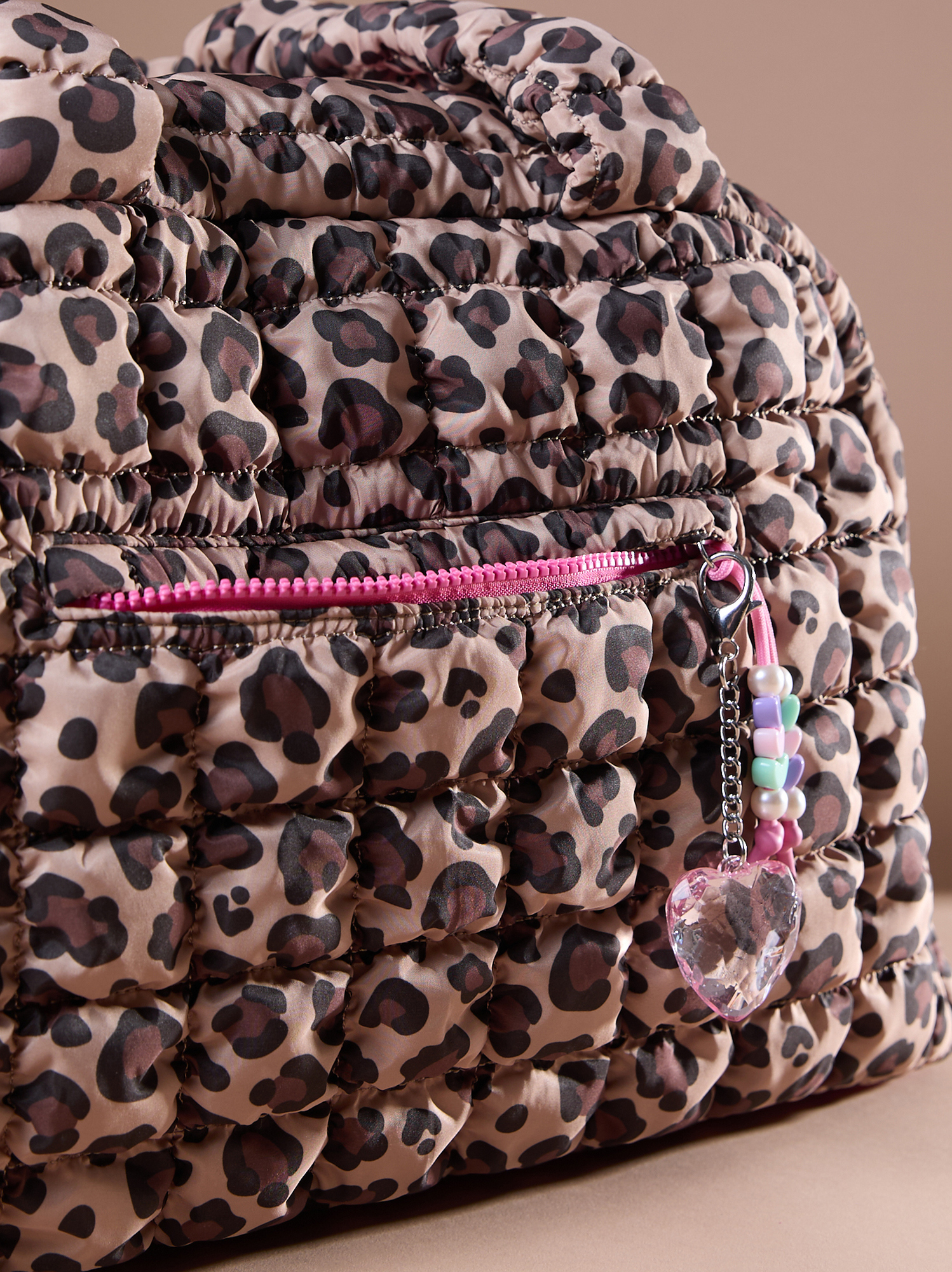 Proficient Cheetah Puffer Duffel Bag in Brown | AS Revival