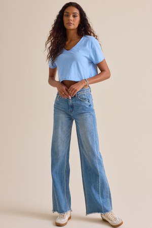 Vera Cropped Lace Tee - Altar'd State - 