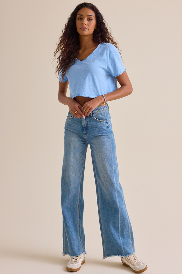 Vera Cropped Lace Tee - Altar'd State