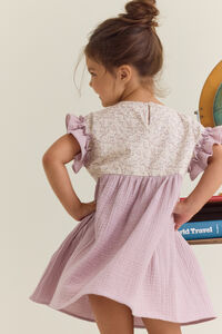 Lana Floral Flutter Sleeve Dress Detail 2 - Altar'd State