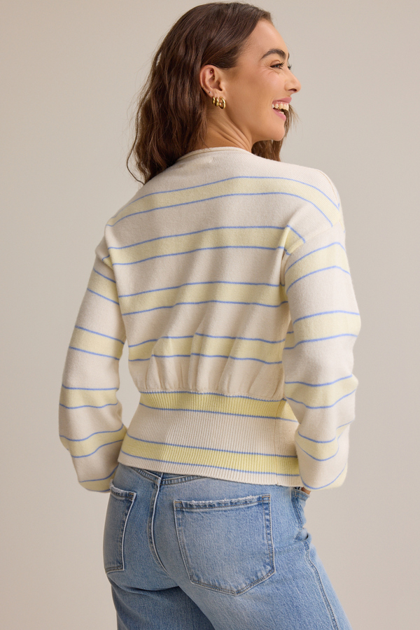Ryder Stripe Banded Hem Cardigan Detail 5 - Altar'd State