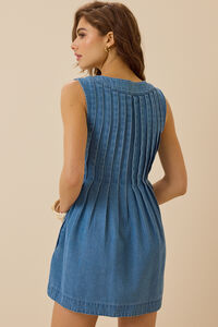 Evie Denim Mini Dress Detail 5 - Altar'd State