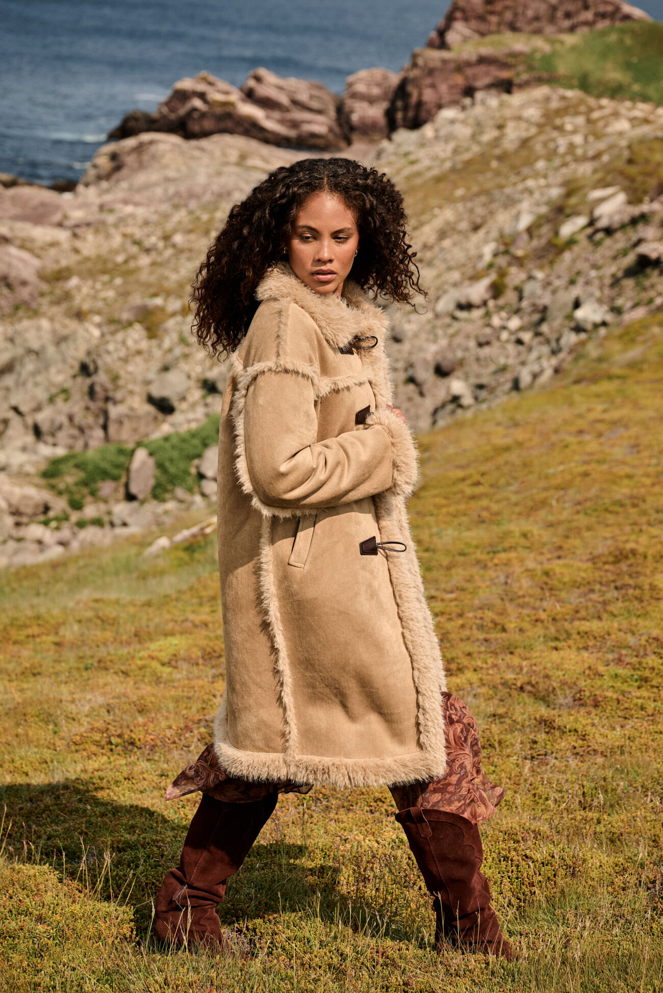 Savannah Faux Suede Coat