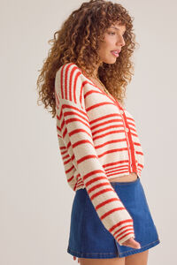 Rylie Striped Cardigan Detail 4 - Altar'd State