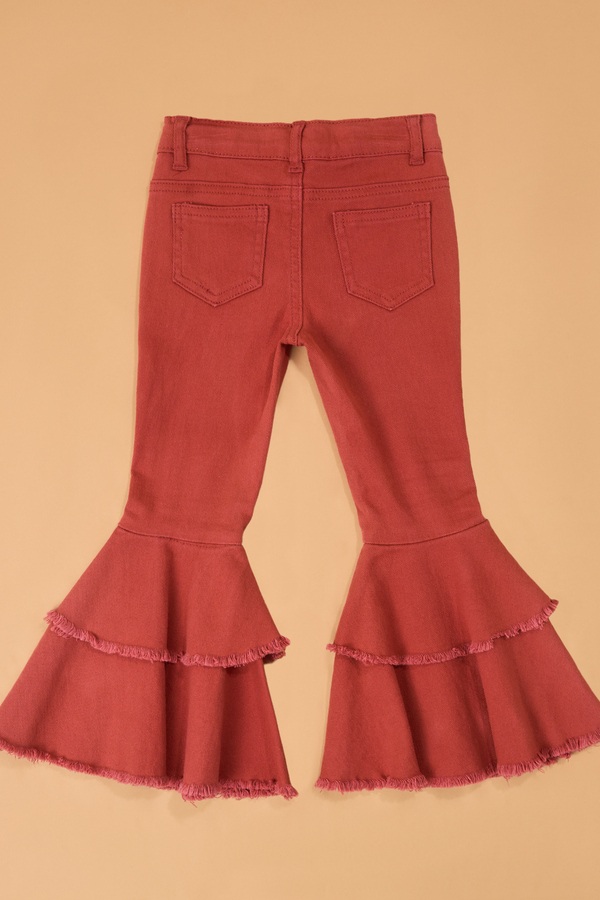 Morgan Tiered Ruffle Pants Detail 2 - Altar'd State