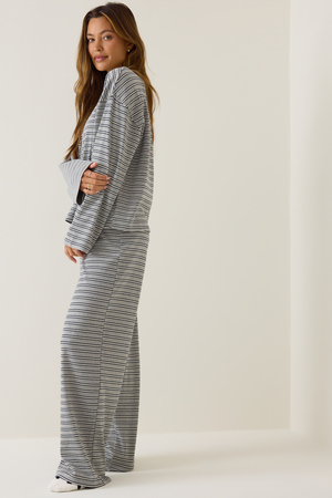Lilliana Stripe Lounge Pullover - Altar'd State - 