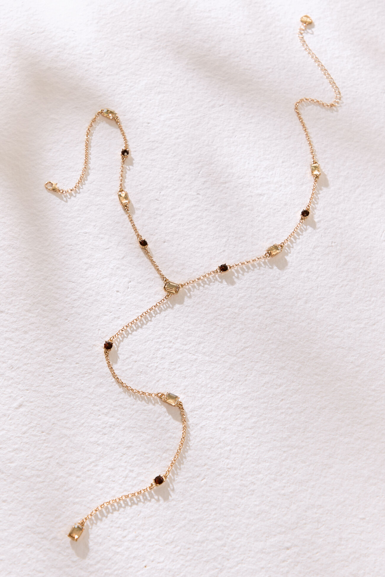 Jewel Bezel Y Necklace