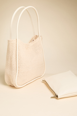 Jules Raffia Lined Tote Bag - Altar'd State - 