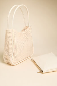 Jules Raffia Lined Tote Bag Detail 3 - Altar'd State