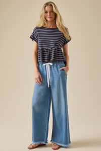 Tess Denim Pant in Medium Wash | Altar'd State