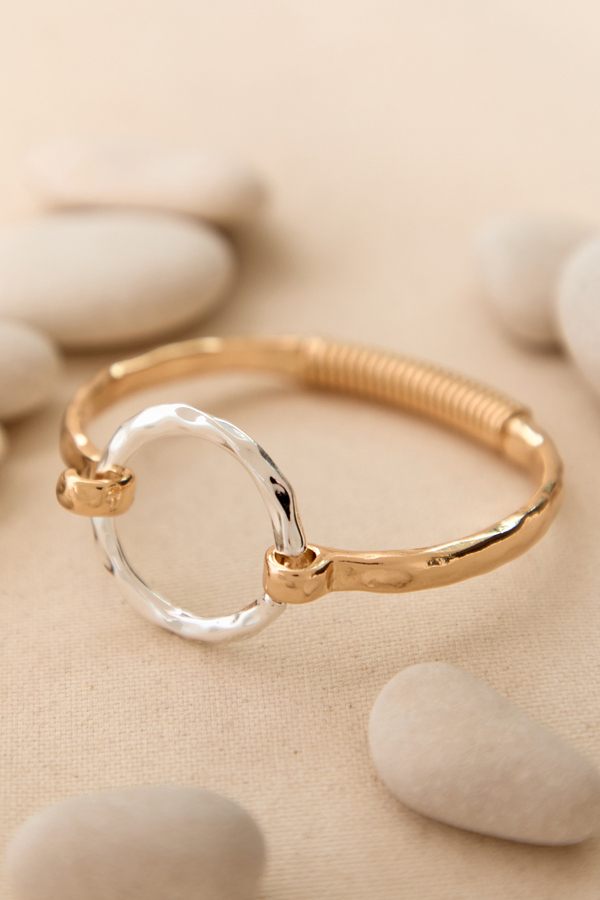 Hammered Open Circle Bangle - Altar'd State