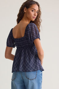 Melora Puff-Sleeve Tie-Front Babydoll Top Detail 6 - Altar'd State